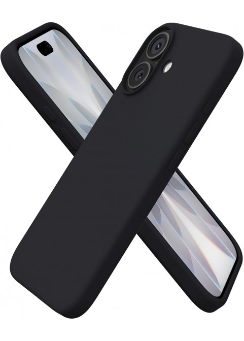 IP17 Liquid Silicone Magnetic Shockproof Phone Case -Black