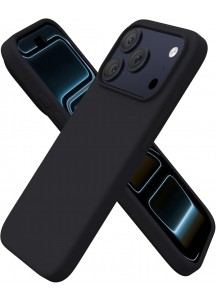Ip17Pro Liquid Silicone Magnetic Shockproof Phone Case-Black