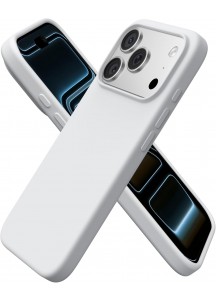 Ip17Pro Liquid Silicone Magnetic Shockproof Phone Case-Light Gray