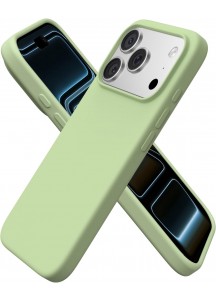 Ip17Pro Liquid Silicone Magnetic Shockproof Phone Case-Matcha