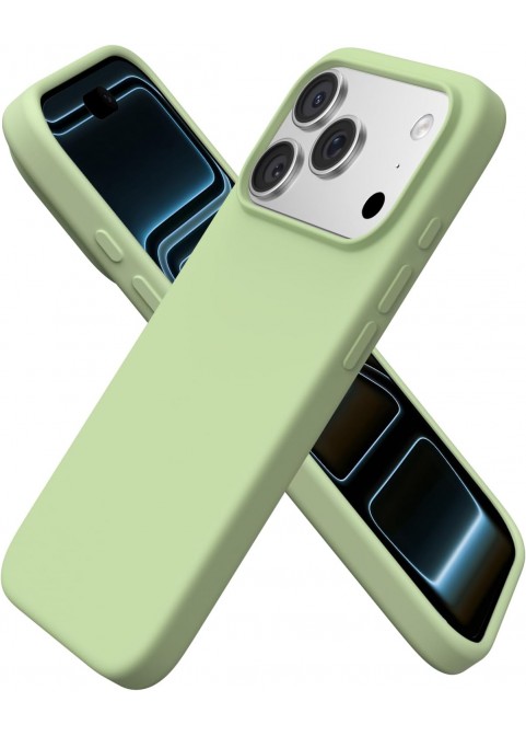 Ip17Pro Liquid Silicone Magnetic Shockproof Phone Case-Matcha