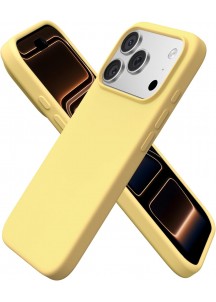 Ip17Pro Liquid Silicone Magnetic Shockproof Phone Case-Yellow